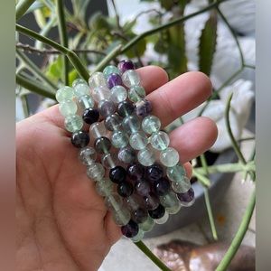 Rainbow Fluorite stone gem Crystal Bracelets New